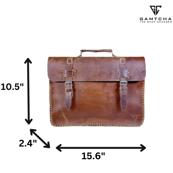 hand-sewn-Laptop Messenger Bag M1 - Image 5