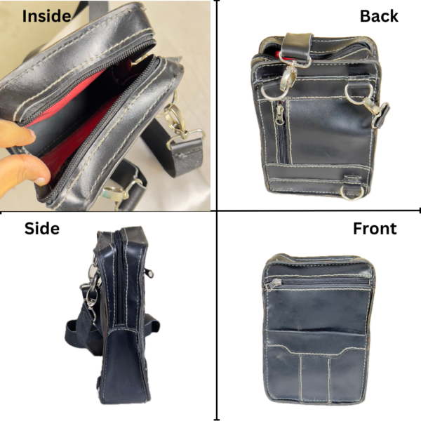 The hand stitched Nomad Messenger Leather bag- M12 - Image 4