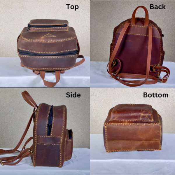 THE HANDMADE LEATHER MINI BACKPACK M4 - Image 4