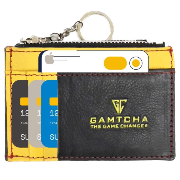 Leather Card Holder with Key Ring - Image 11
