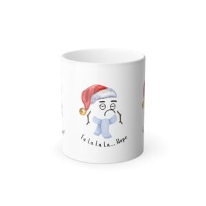 Fa La La La Nope | Funny Christmas Holiday Color Morphing Coffee Mug , Sarcastic Holiday Gift, Anti-Social Festive Mood Design - Festive 'Fa La La La... Nope' Design